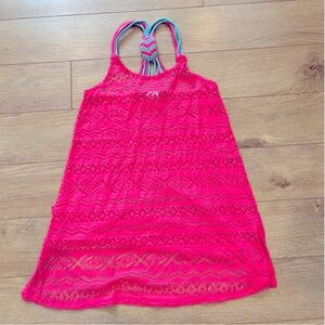 Pink swim cover up dress